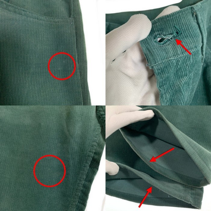 80`s Levi's リーバイス 519-1530 ストレートコーデュロイパンツ グリーン USA製 TALON42 Size 34×30 福生店