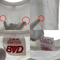 00`s BVD T Shirts ビーブイディー 半袖 Tシャツ ホワイト Size L 福生店
