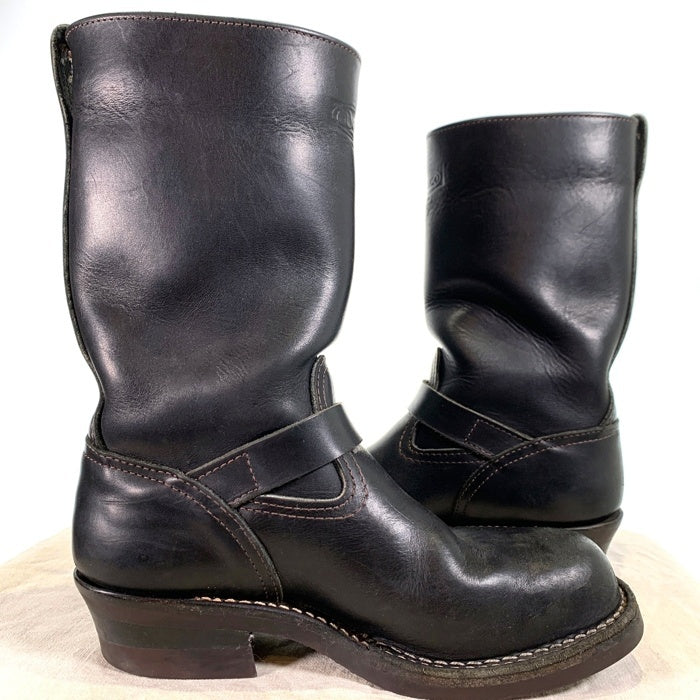 Wesco ウエスコ BOSS ボス レザーエンジニアブーツ ブラック スチールトゥ ビブラム430 11/07 Size 9E (27cm) 福生店