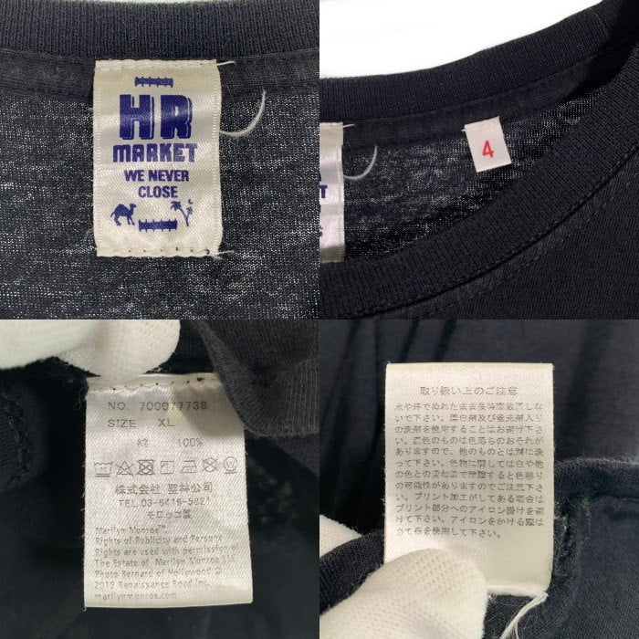 H.R.Market ハリウッドランチマーケット マリリンモンロー プリントTシャツ ブラック Size 4 福生店