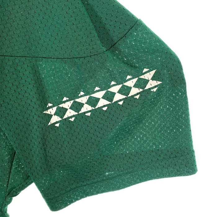 HAWAII WARRIORS メッシュ フットボールシャツ グリーン ラッセル ラバープリント Size XXL 福生店