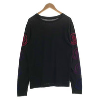 MONCLER モンクレール LS T-SHIRT 袖ロゴ ロンT ロングスリーブ 長袖 Tシャツ ブラック 38938625EGFC Size S 福生店