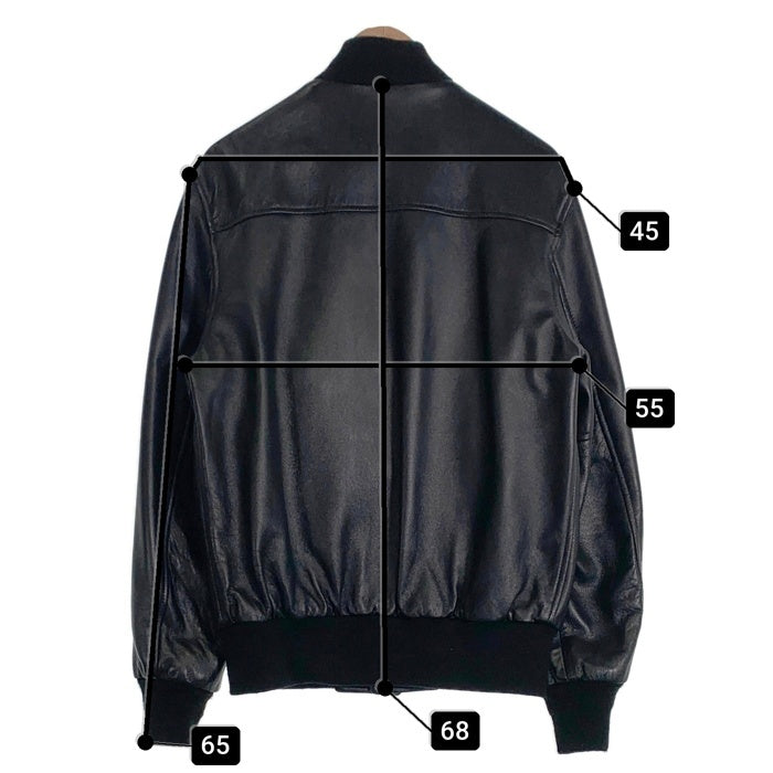 Schott ショット Leather Varsity Jacket  羊革 レザー ヴァーシティー ジャケット ブラック 7571 USA製 Size 38 福生店