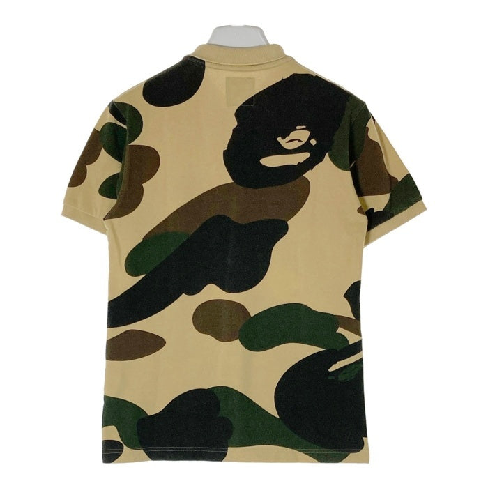 A BATHING APE アベイシングエイプ ビッグフェイスカモ ポロシャツ カーキ sizeS 瑞穂店