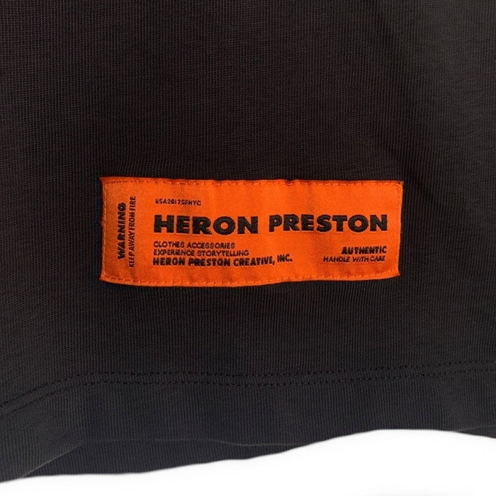 Heron Preston ペロンプレストン Logo Patch Mockneck Tee モックネック 半袖 Tシャツ キリル文字刺繡 ブラック HMAA012S20913011 Size XS 福生店