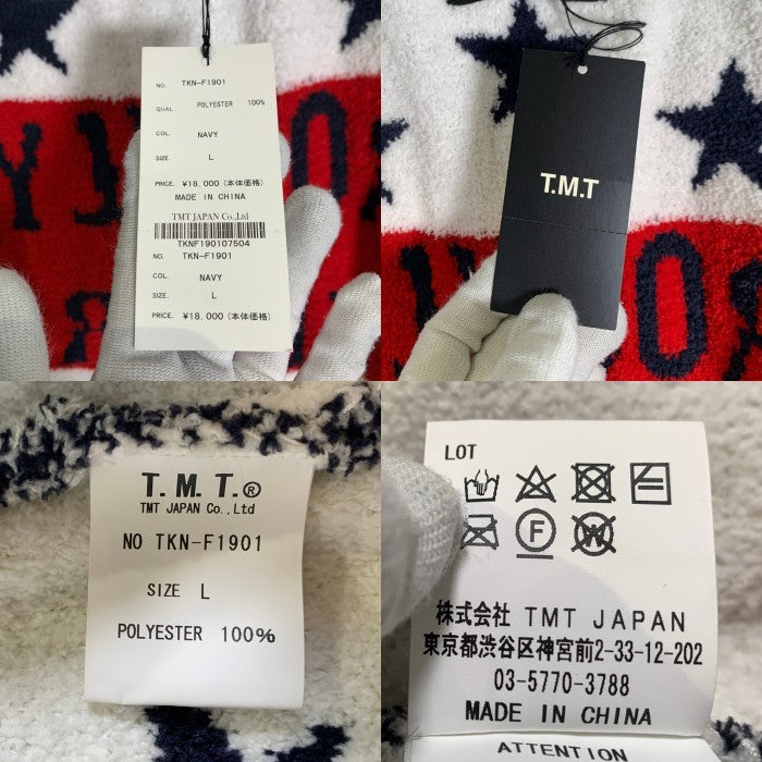 TMT ティーエムティー 19AW SHAGGY BOA STAR ZIP UP JACKET シャギーボア スタージップジャケット ネイビー TKN-F1901 Size L 福生店