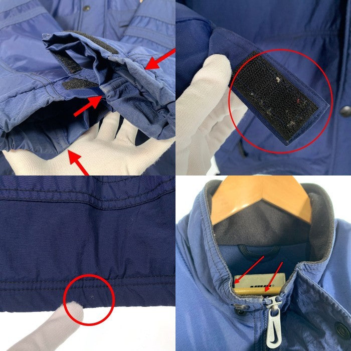 90-00's NIKE ナイキ ナイロン スタンドカラー ジップアップジャケット ロイヤルブルー ネイビー Size L 福生店