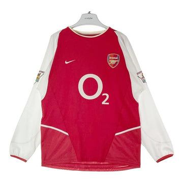 NIKE ナイキ 02-04 アーセナル ホーム 長袖ユニフォーム FAカップワッペン 14 HENRY レッドxホワイト sizeM 瑞穂店