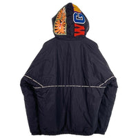 A BATHING APE ア ベイシング エイプ RELAXED SHARK HOODIE JACKET リラクスト シャーク フーディー ジャケット ブラック 001HJG301004X Size L 福生店