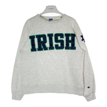 90's Champion チャンピオン IRISH 前V クルーネックスウェットトレーナー グレー USA製 Size L 瑞穂店