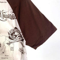 CORE FIGHTER コアファイター ラグランスリーブ マルチプリント Tシャツ ホワイト ブラウン 3 Size M 福生店