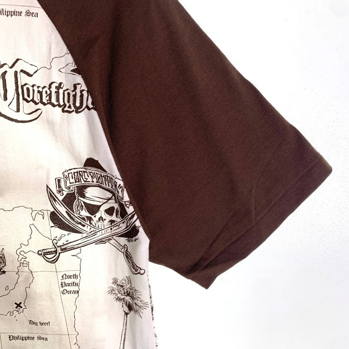 CORE FIGHTER コアファイター ラグランスリーブ マルチプリント Tシャツ ホワイト ブラウン 3 Size M 福生店