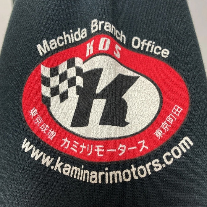 カミナリモータース 前V クルーネックスウェットトレーナー ブラック グレー Size 限定解除 瑞穂店