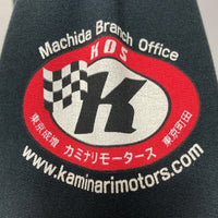 カミナリモータース 前V クルーネックスウェットトレーナー ブラック グレー Size 限定解除 瑞穂店