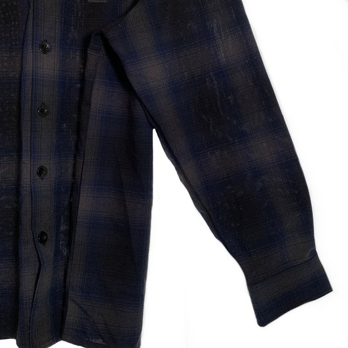 FB County エフビーカウンティー CHECKER SHIRTS オンブレチェックシャツ ネイビー ブラック Size L 福生店