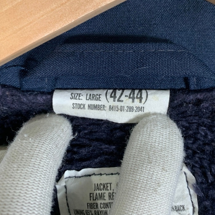 U.S.NAVY 米海軍 アラミドデッキジャケット ネイビー DLA100-90-C-0384 Size L(42-44) 福生店