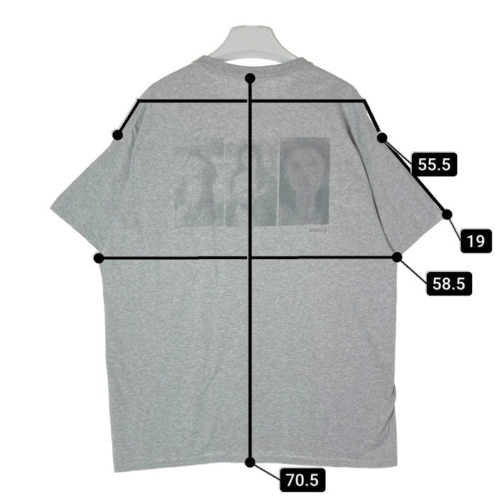 Etavirp エタヴァープ ロゴプリント Tシャツ フロント バック グレー SizeXL 瑞穂店