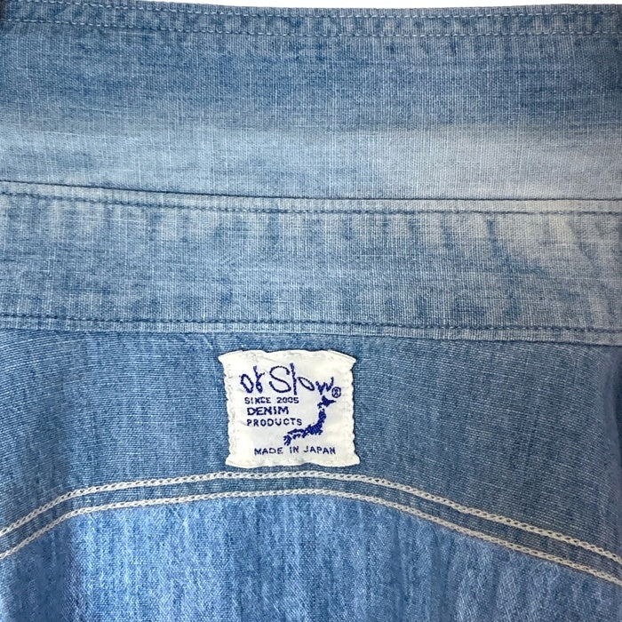 Orslow オアスロウ シャンブレー デニム ワークシャツ ライトインディゴ sizeL 瑞穂店
