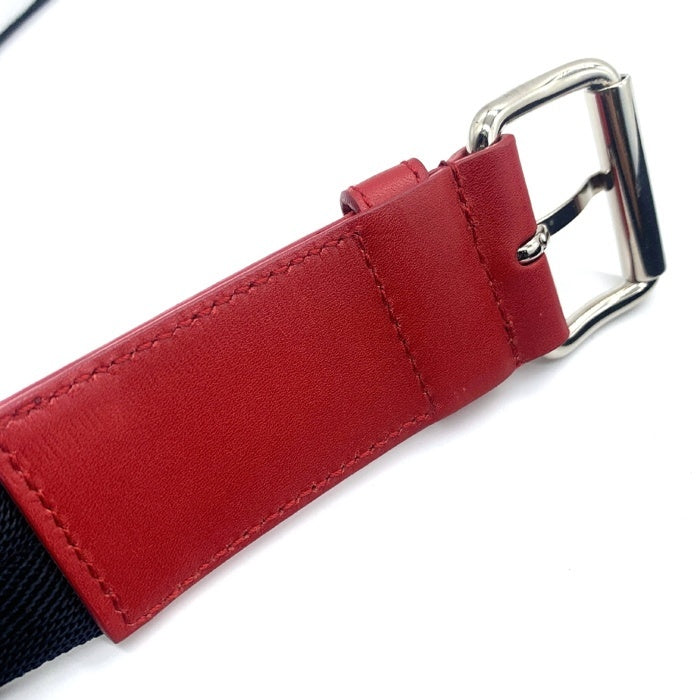 PRADA プラダ LUNA ROSSA ルナロッサ レザーナイロンベルト レッド ブラック LRC002 イタリア製 Size 34/85 福生店
