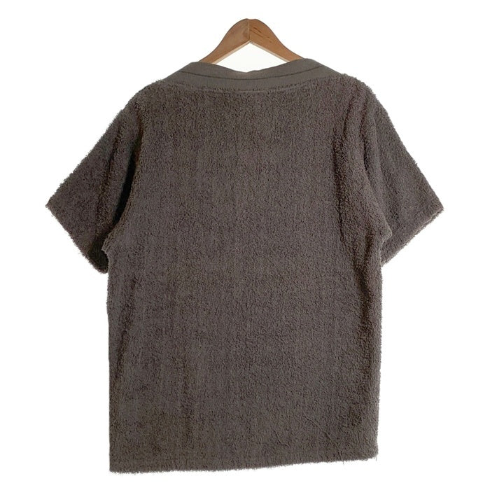 90's anarchic adjustment アナーキックアジャストメント パイル地 半袖トップス リブネック グレー USA製 Size M 福生店