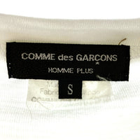 COMME des GARCONS HOMME PLUS コムデギャルソンオムプリュス AD2009 PE-T021 Vネック風 パッチワーク Tシャツ ホワイト sizeS 瑞穂店