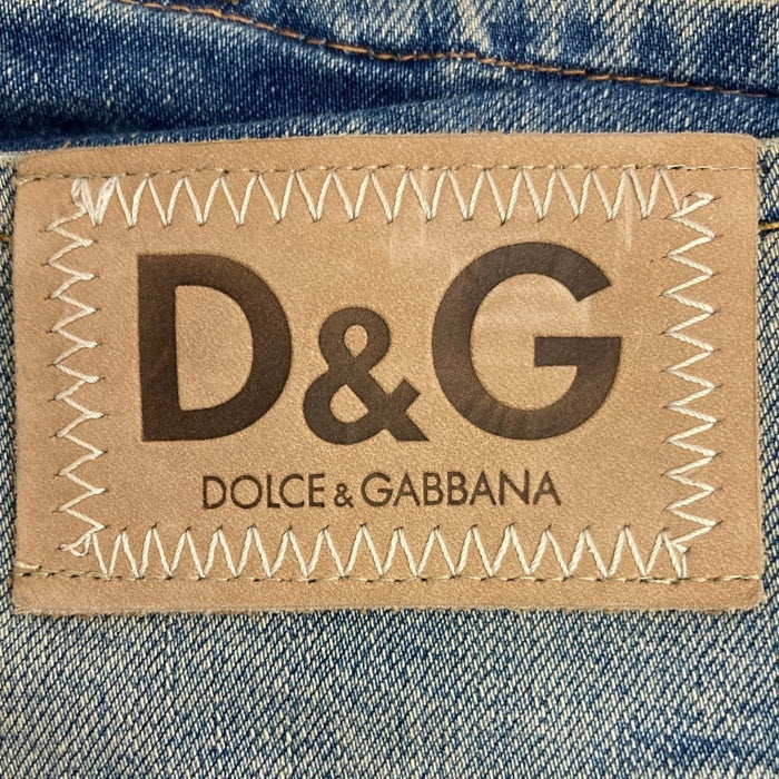 D&G DOLCE&GABBANA ドルチェアンドガッバーナー ダメージ加工 デニム フリルスカート インディゴ size38 瑞穂店