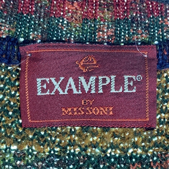 EXAMPLE BY MISSONI ミッソーニ ウール アクリル カーディガン チェック柄 マルチ Size S (実寸L相当) 福生店