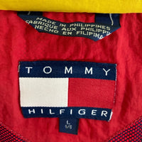 TOMMY HILFIGER トミーヒルフィガー 90's セーリングジャケット PRESENT THE RACE TO ERASE MS 刺繍 レッド sizeL 瑞穂店