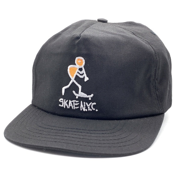 80-90's SKATE N.Y.C. スケートニューヨークシティ 刺繡 5パネルキャップ ブラック 福生店