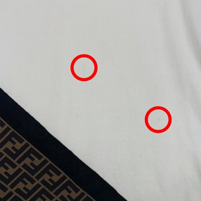 FENDI フェンディ 23SS FF ズッカ柄 オーバーサイズ 半袖 Tシャツ ホワイト FAF682AN68 Size XL 福生店