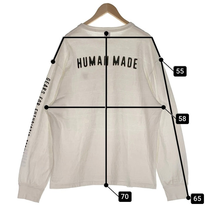 HUMAN MADE ヒューマンメイド ロンT ロングスリーブT 長袖Tシャツ ホワイト Size 2XL 福生店