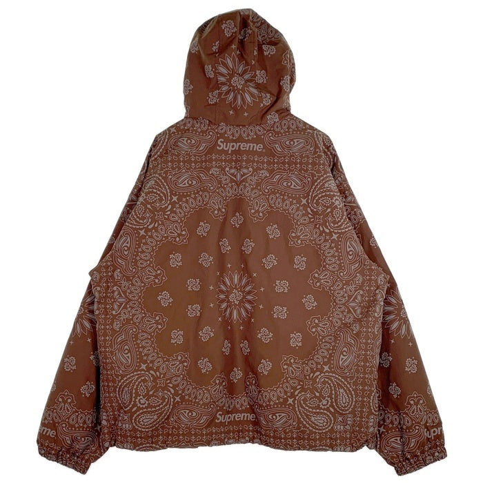 SUPREME シュプリーム 26SS Reflective Bandana Anorak リフレクティブ バンダナ アノラック フーディー パーカー ブラウン Size XL 福生店
