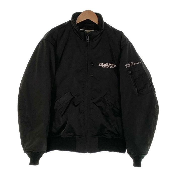 AVIREX アヴィレックス STENCIL JACKET ステンシルジャケット 中綿 シンサレート ブラック 783-4252036 Size L 福生店