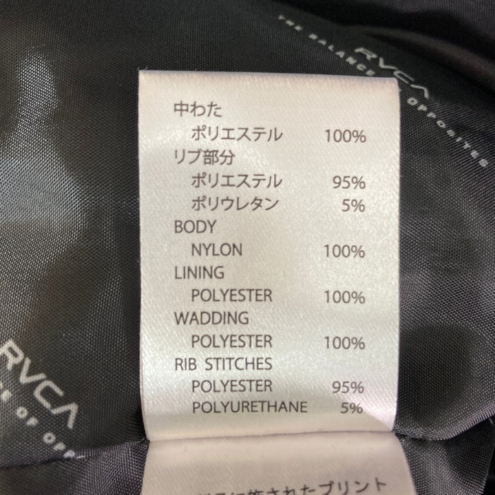 RVCA ルーカ BC042776 中綿ジャケット 背面ロゴ チャコールグレー sizeS 瑞穂店