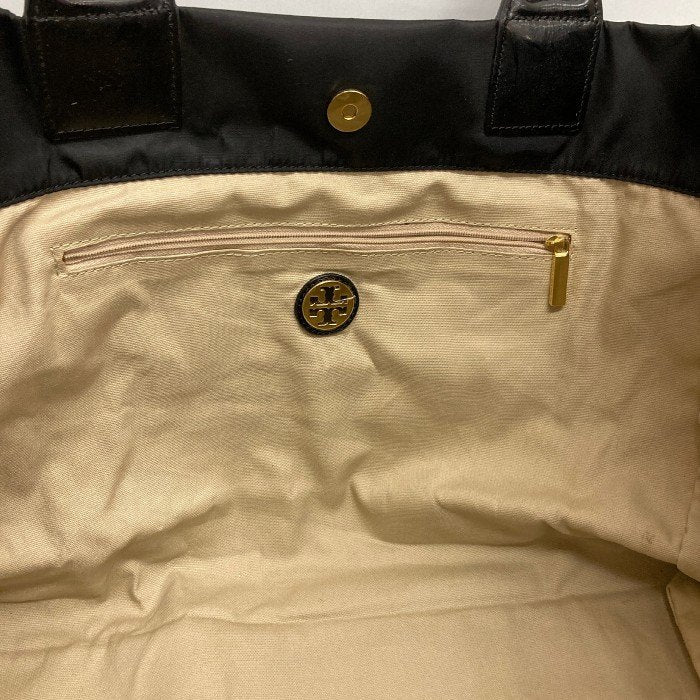 Tory Burch トリーバーチ エナメル ナイロン トートバッグ ブラック 瑞穂店