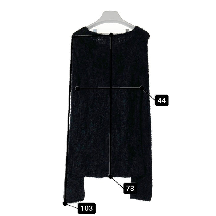 COMME des GARCONS コムデギャルソン RD-N512 AD2019 レーヨン×ナイロン ニットカットソー ブラック sizeM 瑞穂店