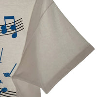 90's Hanes ヘインズ 音符プリント Tシャツ ホワイト オールド Size L 福生店