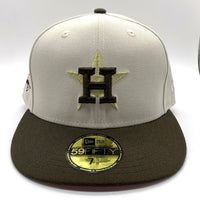 NEWERA ニューエラ HOUSTON ASTROS ヒューストンアストロズ 45th Anniversary 59FIFTY ベースボールキャップ サイドパッチ ブラウン ベージュ Size 7 5/8 (60.6cm) 福生店