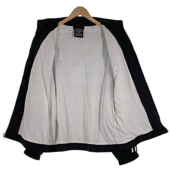 80-90’s adidas アディダス ナイロン トラックジャケット ブラック グリーン Size L 福生店