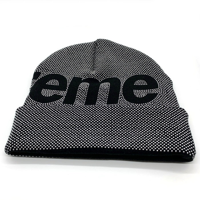 SUPREME シュプリーム 25AW Studded Knockout Big Logo Beanie スタッズ ノックアウト ビッグロゴ ビーニー ニット帽 キャップ シルバー ブラック 福生店