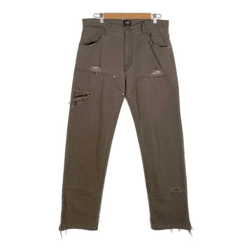 UNIFORM STUDIOS ユニフォームスタジオ ダメージ加工 ダブルニーペインターパンツ ブラウン Size 32 福生店