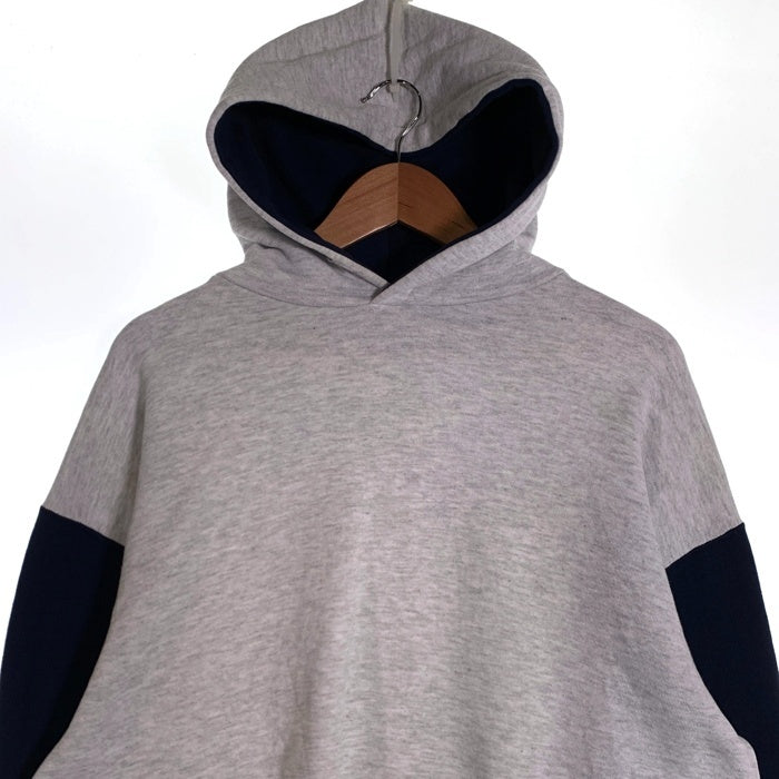 90's RUSSELL ATHLETIC ラッセルアスレチック 2トーン プルオーバースウェットパーカー グレー ネイビー USA製 Size XL 福生店