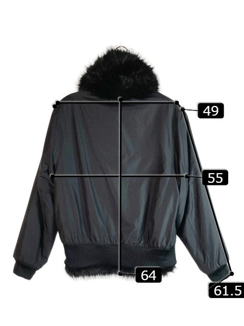 AMBUSH×NIKE アンブッシュ×ナイキ AQ9225-010 18AW Reversible Faux Fur Coat Jacket リバーシブルフェイクファー ジップアップブルゾン ブラック sizeS 瑞穂店