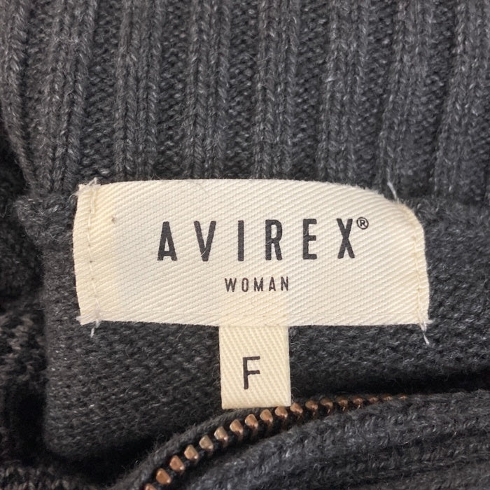 AVIREX 783-4240603 COLOR COMBI KNIT TOPS カラーコンビ ニット グレー 瑞穂店