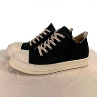 Rick Owens DRKSHDW リックオウエンス ダークシャドウ Ramones Low ラモーンズ ロー ローカットスニーカー ナイロン ブラック ホワイト 34341 Size EU43 (28cm相当) 福生店