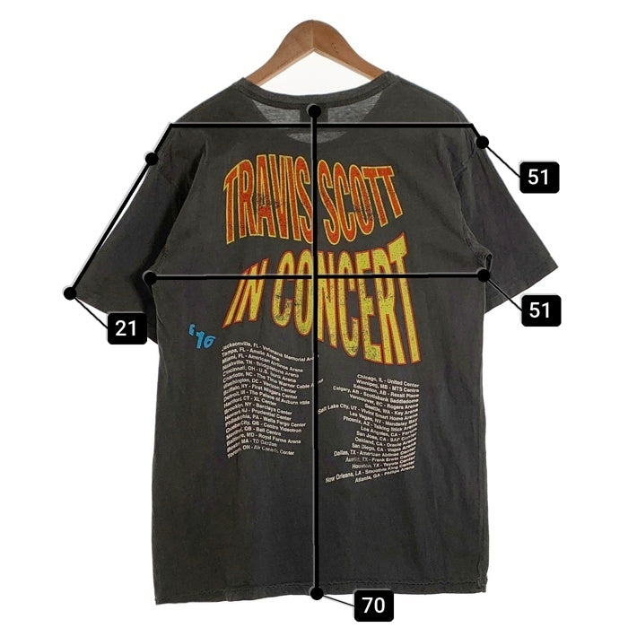 TRAVIS SCOTT トラヴィススコット Rodeo Tour 2016 ツアー プリント 半袖Tシャツ チャコールグレー Size M 福生店