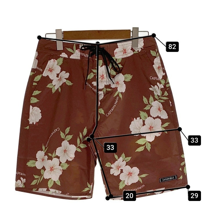 CAPTAINS HELM キャプテンズヘルム HELM CLASSIC BOARD SHORTS ヘルム クラシック ボード ショーツ ハーフ ショートパンツ ブラウン CH25-SS-P07 Size L 福生店