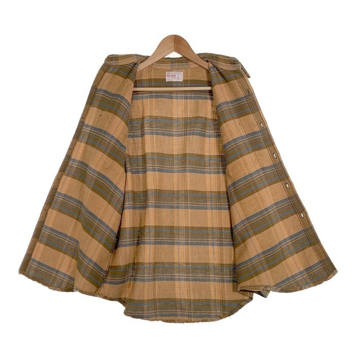 70's BIG MAC ビッグマック フランネルチェックシャツ ベージュ Size L 福生店