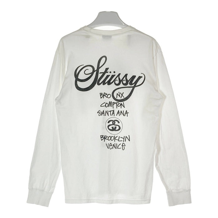 stussy ステューシー ワールドツアー ロンT ホワイト sizeM 瑞穂店