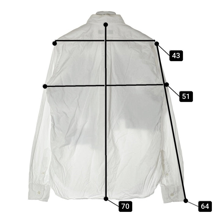 COMME des GARCONS HOMME コムデギャルソンオム AD2014 HN-B009 チェックパッチワーク 長袖シャツ ホワイト sizeS 瑞穂店